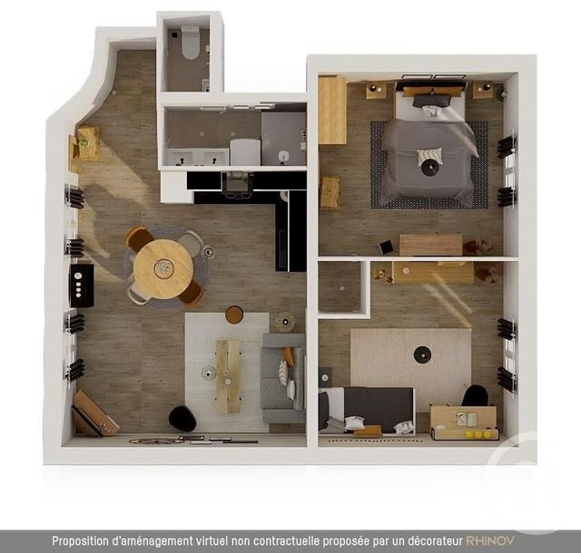 Appartement F3 à vendre - 3 pièces - 59.86 m2 - MAISONS ALFORT - 94 - ILE-DE-FRANCE - Century 21 Lb Immobilier