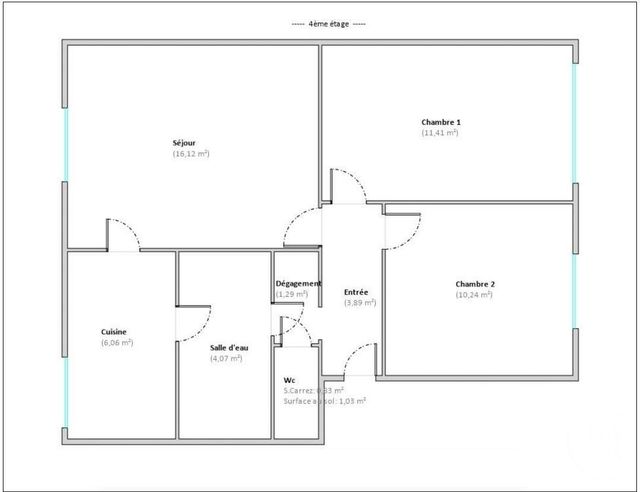 Appartement F3 à vendre - 3 pièces - 54.11 m2 - MAISONS ALFORT - 94 - ILE-DE-FRANCE - Century 21 Lb Immobilier