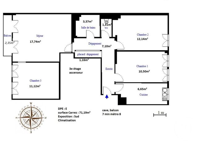 Appartement F4 à vendre - 4 pièces - 71.09 m2 - ST MAURICE - 94 - ILE-DE-FRANCE - Century 21 Lb Immobilier