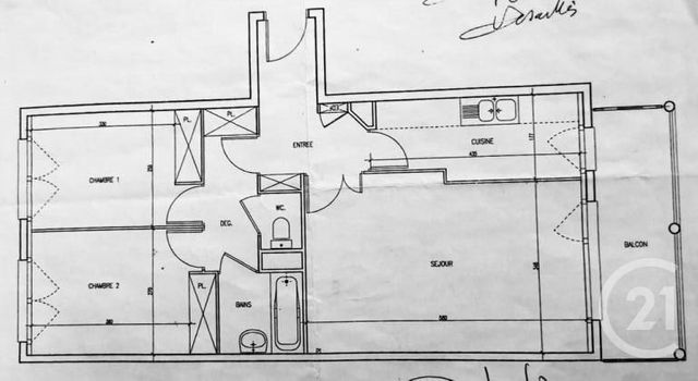 Appartement F3 à vendre - 3 pièces - 63.82 m2 - MAISONS ALFORT - 94 - ILE-DE-FRANCE - Century 21 Lb Immobilier